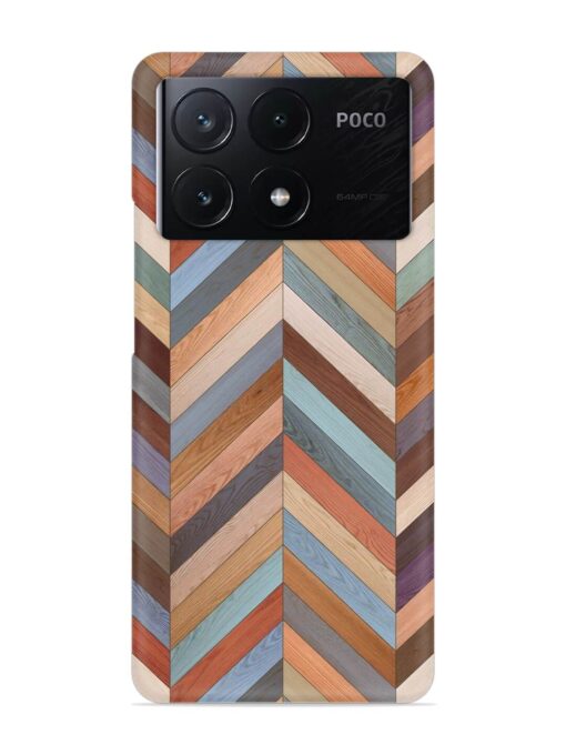 Seamless Wood Parquet Snap Case for Poco X6 Pro (5G) Zapvi