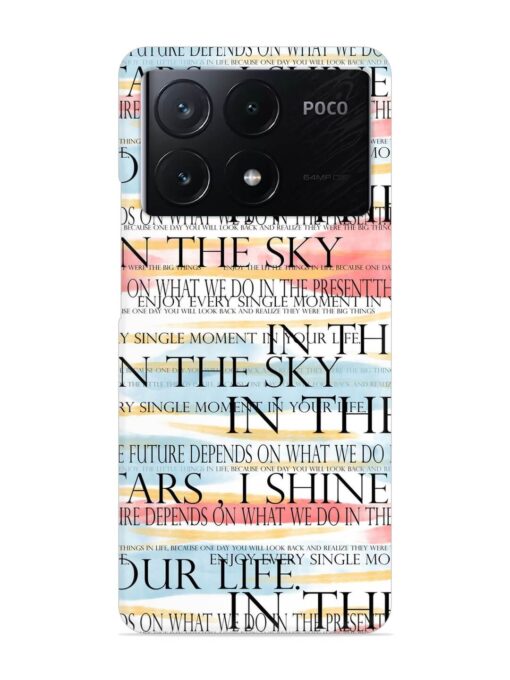 Seamless Slogans Pattern Snap Case for Poco X6 Pro (5G) Zapvi