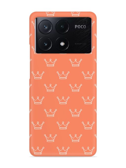 Hand Drawn Crown Snap Case for Poco X6 Pro (5G) Zapvi