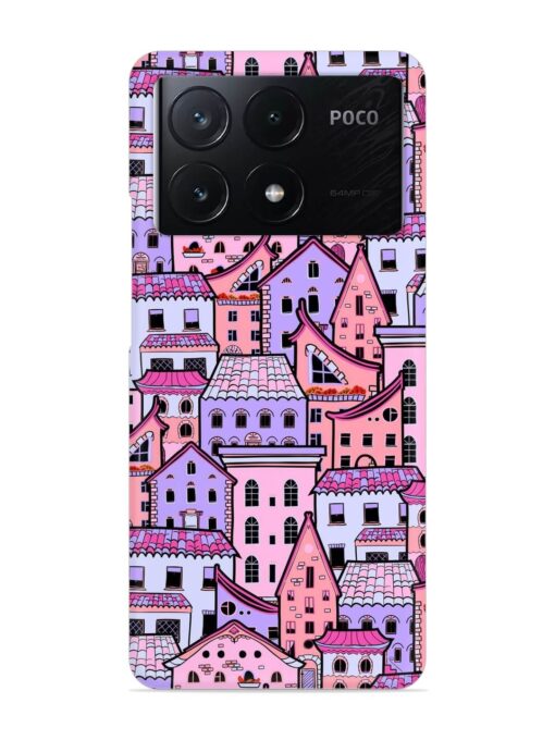 Seamless Pattern Houses Snap Case for Poco X6 Pro (5G) Zapvi