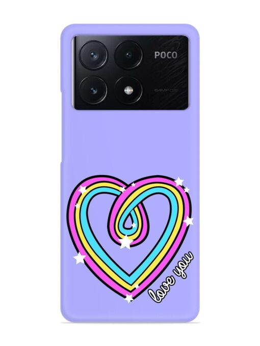 Colorful Rainbow Heart Snap Case for Poco X6 Pro (5G) Zapvi