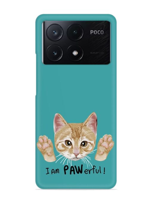 Typography Slogan Cat Snap Case for Poco X6 Pro (5G) Zapvi