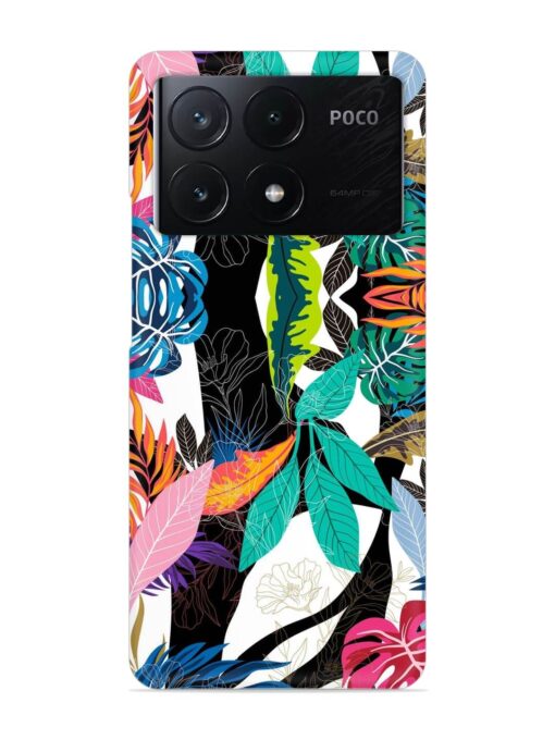 Floral Pattern Bright Snap Case for Poco X6 Pro (5G) Zapvi