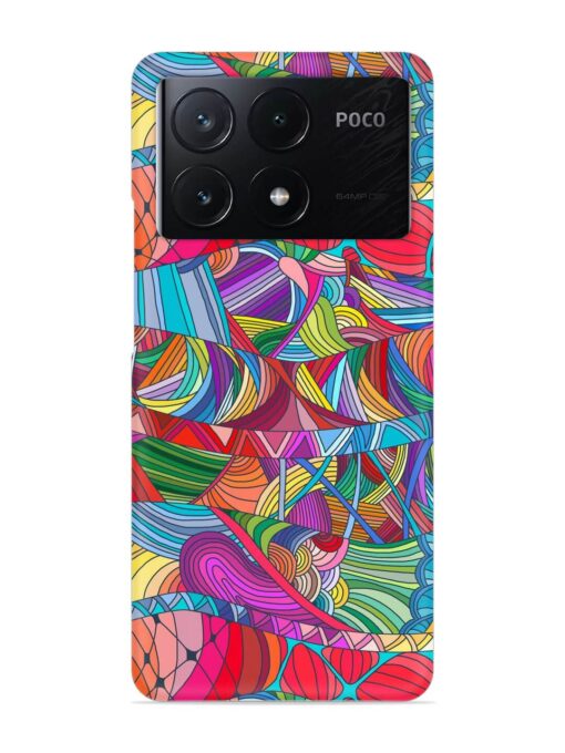 Seamless Patterns Hand Drawn Snap Case for Poco X6 Pro (5G) Zapvi