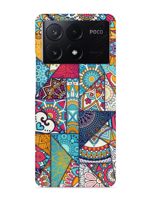 Patchwork Pattern Vintage Snap Case for Poco X6 Pro (5G) Zapvi