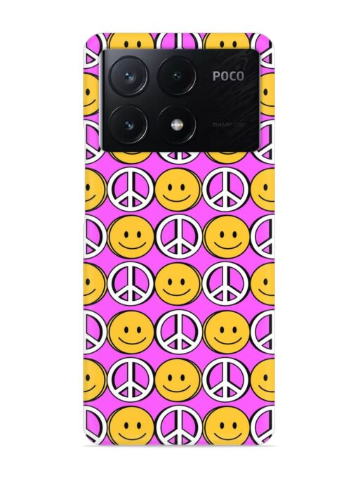 Smiley Face Peace Snap Case for Poco X6 Pro (5G) Zapvi