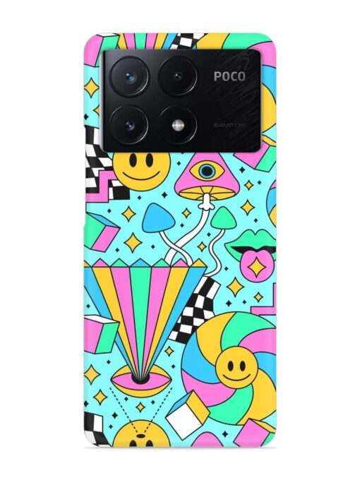 Trippy Rainbow 60S Snap Case for Poco X6 Pro (5G) Zapvi