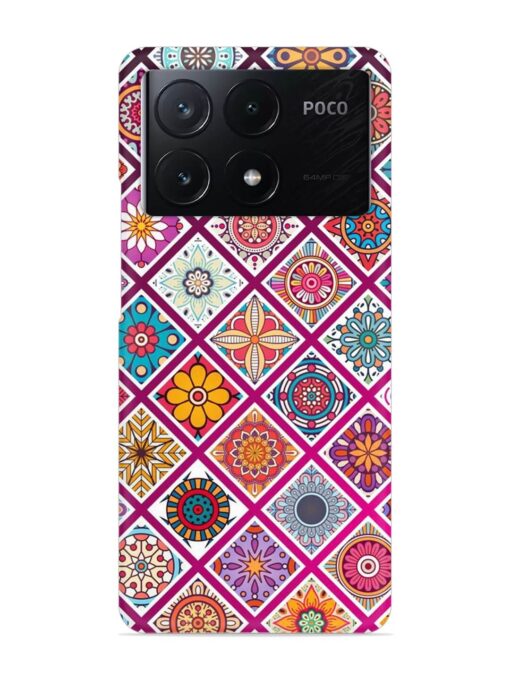 Seamless Tile Pattern Snap Case for Poco X6 Pro (5G) Zapvi