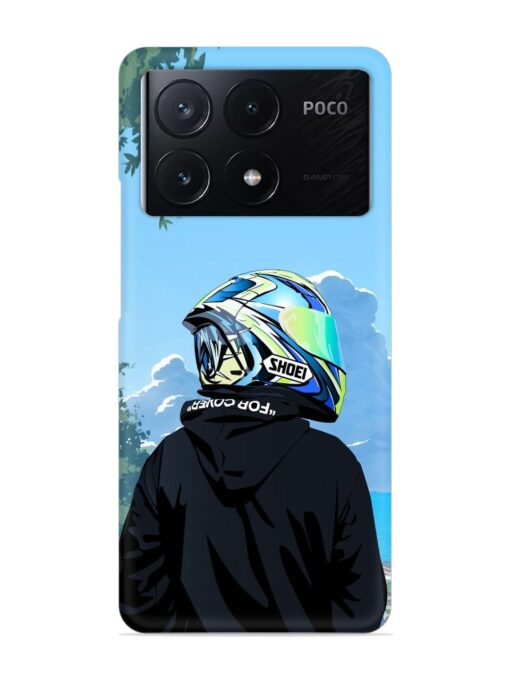 Rider With Helmet Snap Case for Poco X6 Pro (5G) Zapvi