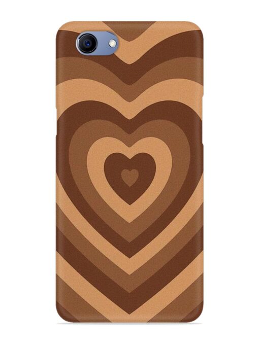 Brown Heart Snap Case for Realme 1 Zapvi