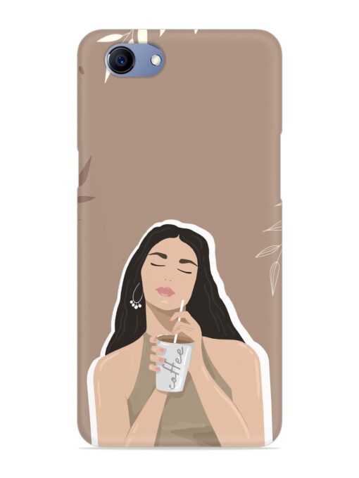 Girl With Coffee Snap Case for Realme 1 Zapvi