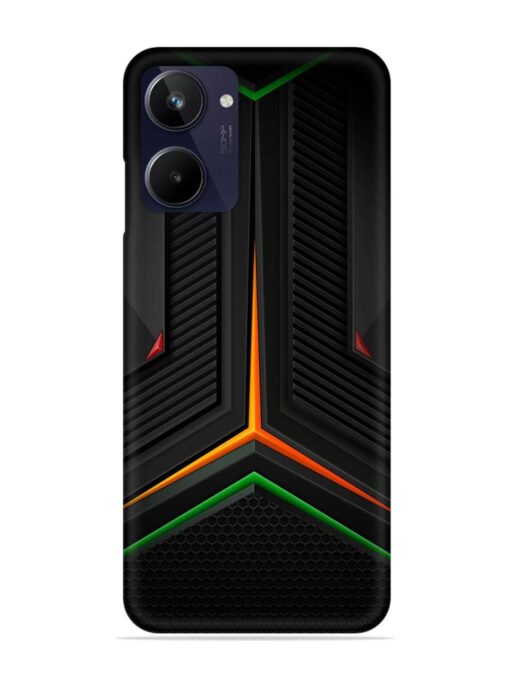 Orange Triangle Light Snap Case for Realme 10 Zapvi