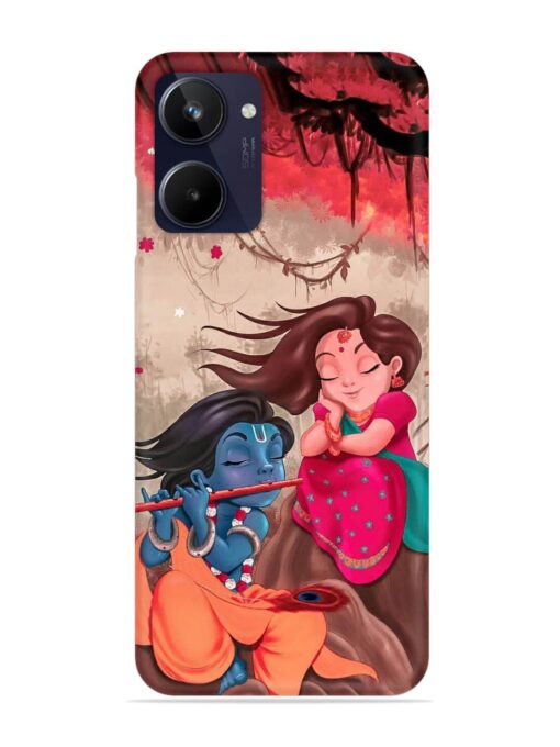 Radhe Krishna Water Art Snap Case for Realme 10 Zapvi