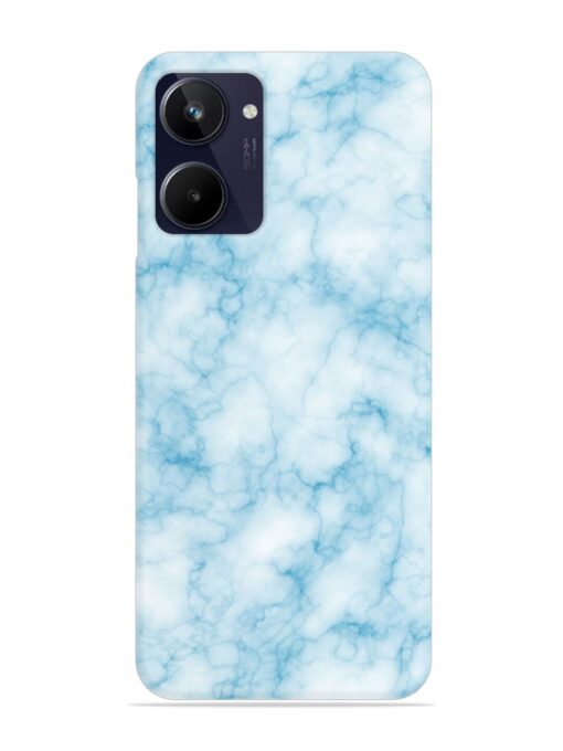 Blue White Natural Marble Snap Case for Realme 10 Zapvi