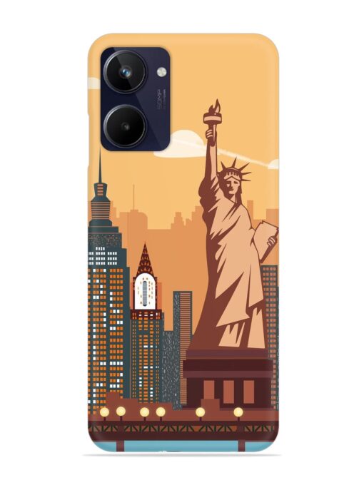 New York Statue Of Liberty Architectural Scenery Snap Case for Realme 10 Zapvi