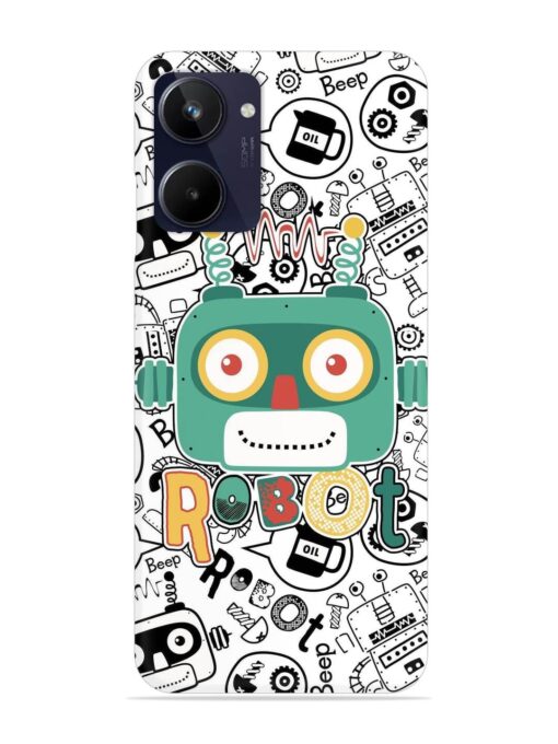 Robot Modern Seamless Pattern Snap Case for Realme 10 Zapvi