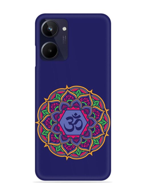 Om Mandala Art Blue Snap Case for Realme 10 Zapvi