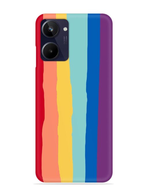 Rainbow Genuine Liquid Snap Case for Realme 10 Zapvi