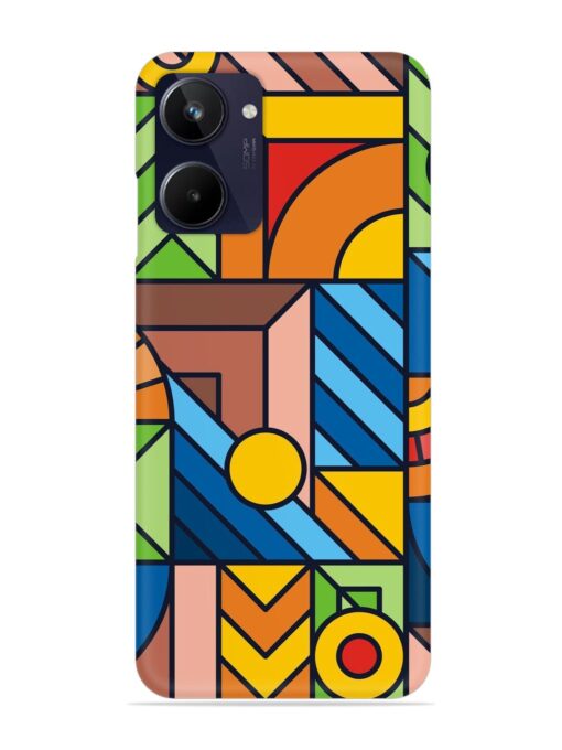 Colorful Geometric Snap Case for Realme 10 Zapvi