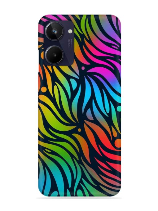 Abstract Leaf Design Snap Case for Realme 10 Zapvi