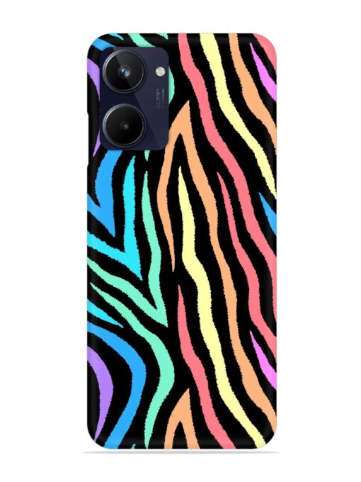 Colorful Abstract Zebra Snap Case for Realme 10 Zapvi