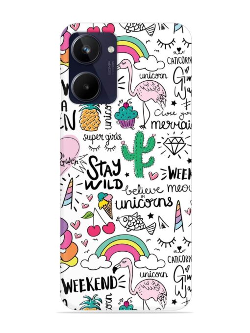 Unicorn Ice Cream Snap Case for Realme 10 Zapvi