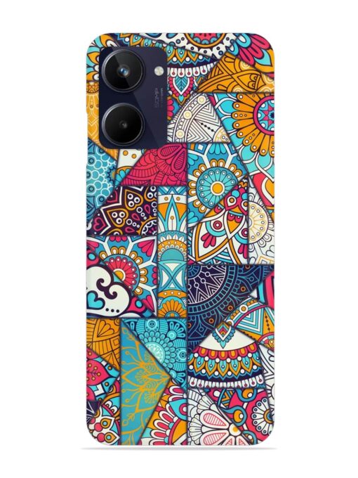 Patchwork Pattern Vintage Snap Case for Realme 10