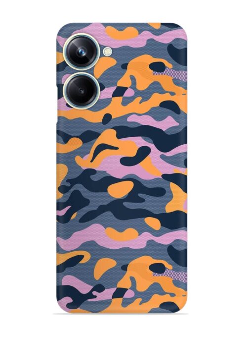 Camouflage Army Military English Orange Art Snap Case for Realme 10 Pro (5G) Zapvi