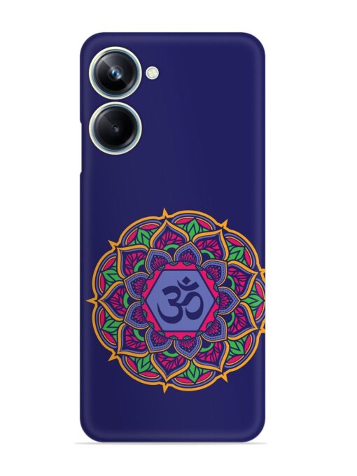 Om Mandala Art Blue Snap Case for Realme 10 Pro (5G) Zapvi