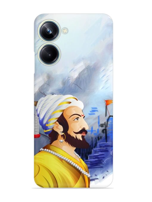 Shivaji Maharaj Color Paint Art Snap Case for Realme 10 Pro (5G) Zapvi