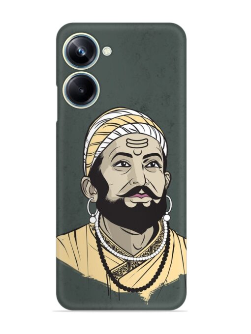 Shivaji Maharaj Vector Art Snap Case for Realme 10 Pro (5G) Zapvi