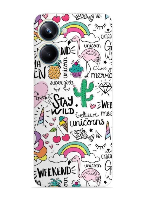 Unicorn Ice Cream Snap Case for Realme 10 Pro (5G) Zapvi