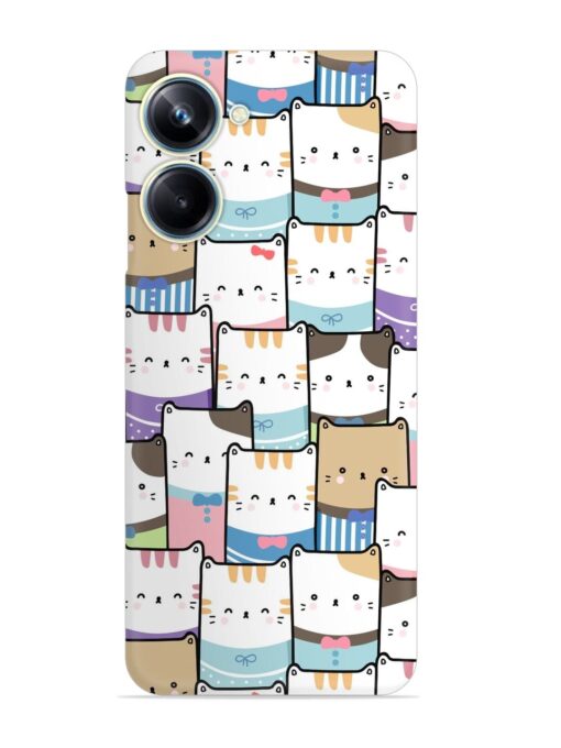 Cute Adorable Cat Snap Case for Realme 10 Pro (5G) Zapvi