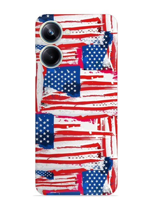 Usa Flag Seamless Snap Case for Realme 10 Pro (5G) Zapvi