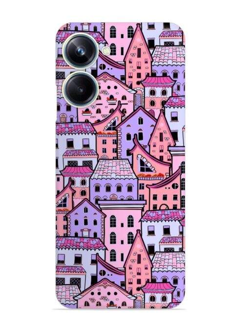 Seamless Pattern Houses Snap Case for Realme 10 Pro (5G) Zapvi