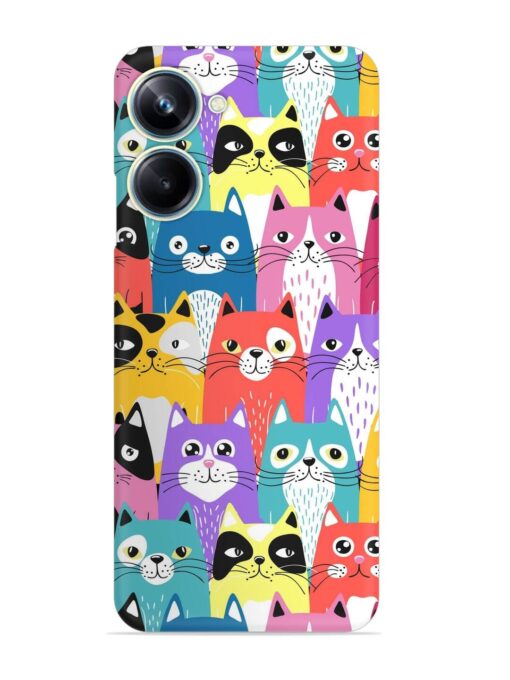 Funny Cartoon Cats Snap Case for Realme 10 Pro (5G) Zapvi