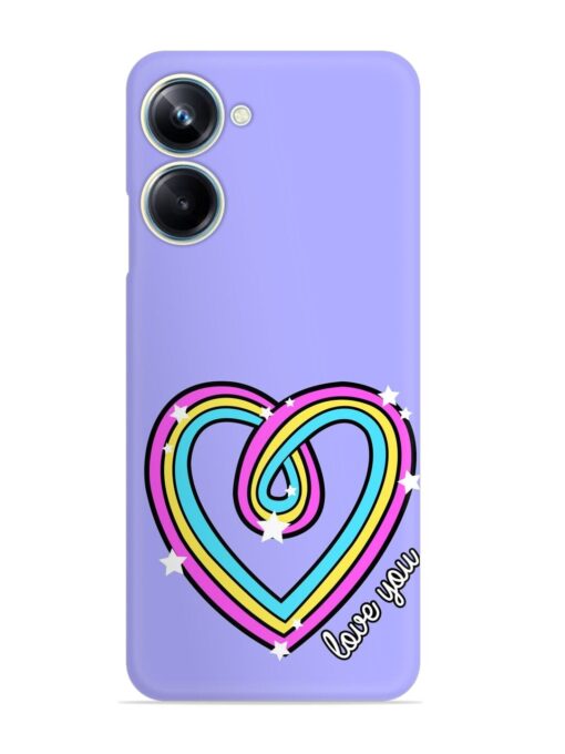 Colorful Rainbow Heart Snap Case for Realme 10 Pro (5G) Zapvi