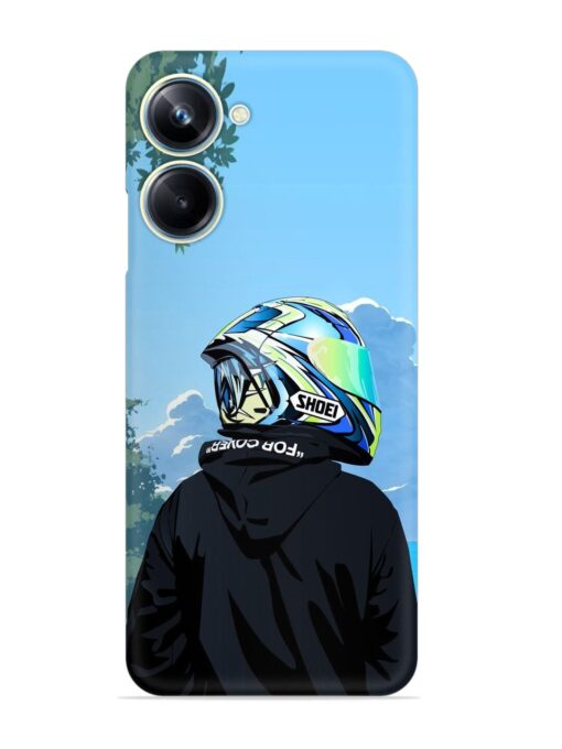 Rider With Helmet Snap Case for Realme 10 Pro (5G) Zapvi