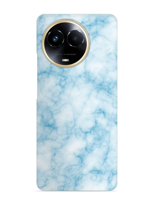 Blue White Natural Marble Snap Case for Realme 11 (5G)