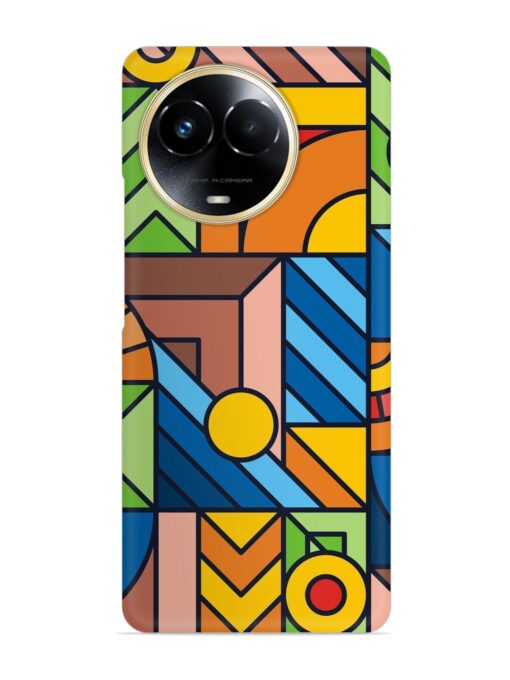 Colorful Geometric Snap Case for Realme 11 (5G)