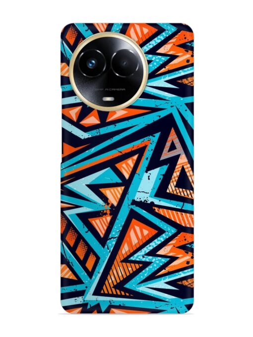 Abstract Seamless Grunge Snap Case for Realme 11 (5G)