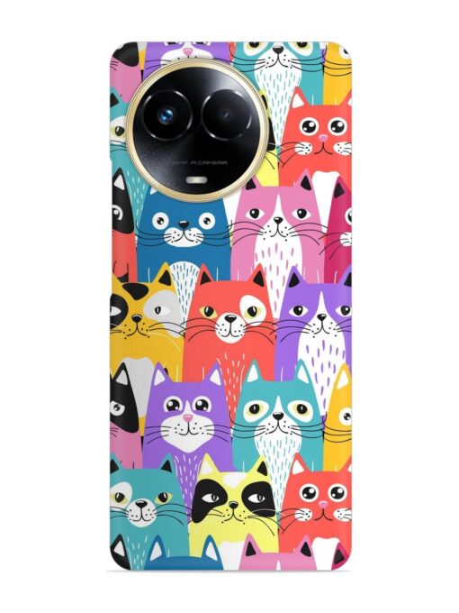 Funny Cartoon Cats Snap Case for Realme 11 (5G)