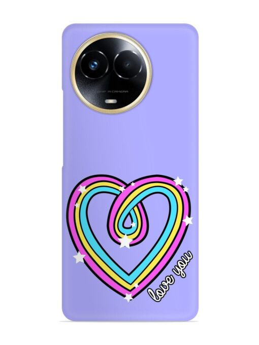 Colorful Rainbow Heart Snap Case for Realme 11 (5G)