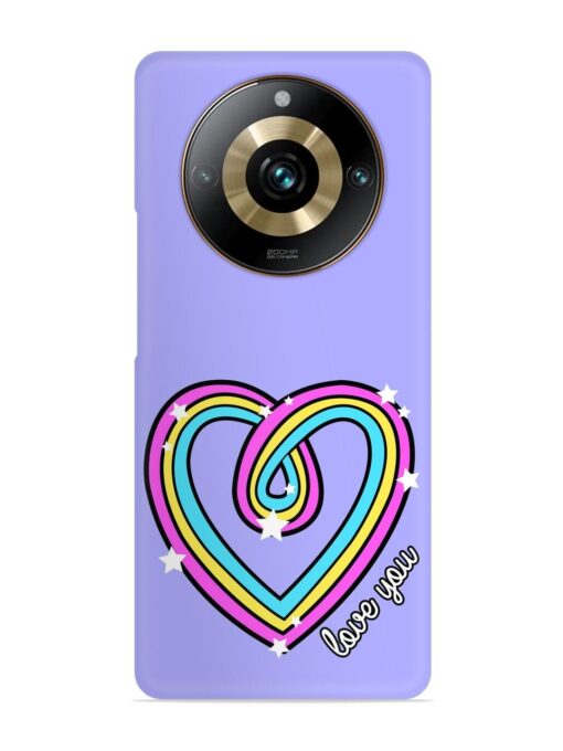 Colorful Rainbow Heart Snap Case for Realme 11 Pro (5G) Zapvi