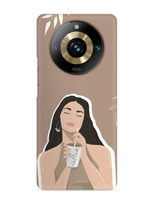 Girl With Coffee Snap Case for Realme 11 Pro (5G) Zapvi