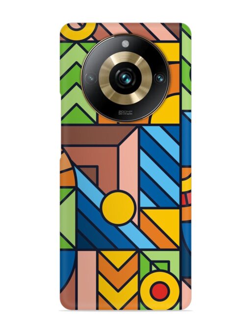 Colorful Geometric Snap Case for Realme 11 Pro Plus (5G) Zapvi