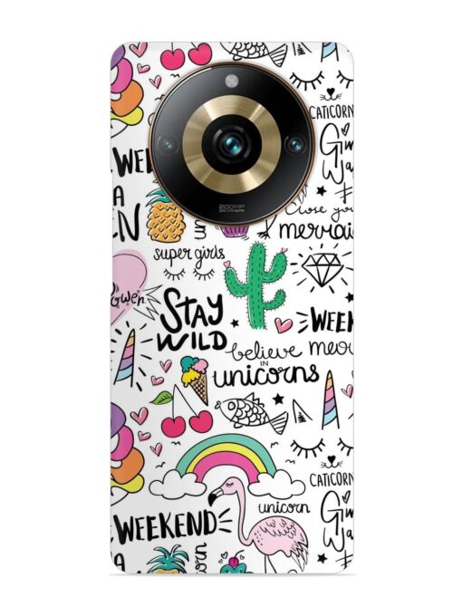 Unicorn Ice Cream Snap Case for Realme 11 Pro Plus (5G) Zapvi