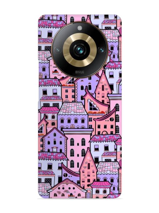 Seamless Pattern Houses Snap Case for Realme 11 Pro Plus (5G) Zapvi