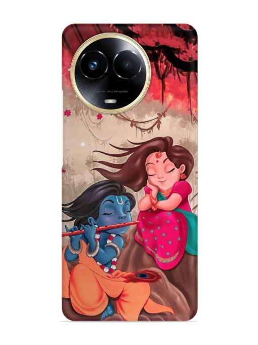 Radhe Krishna Water Art Snap Case for Realme 11X (5G) Zapvi