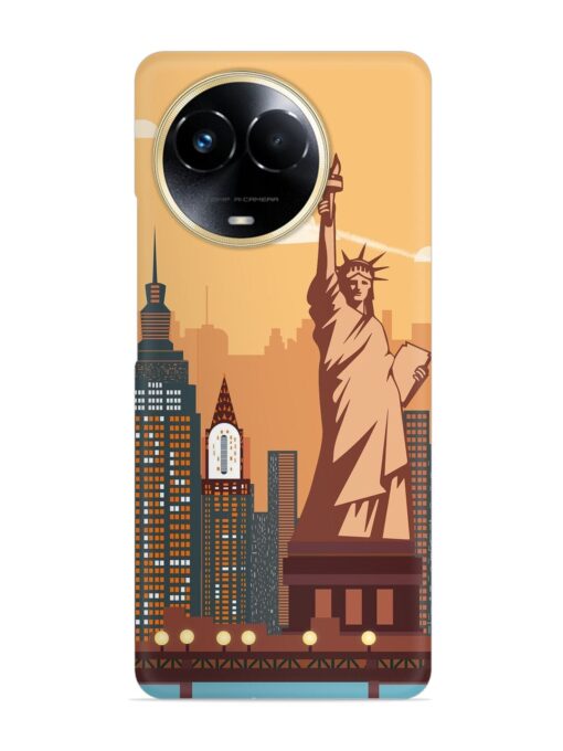 New York Statue Of Liberty Architectural Scenery Snap Case for Realme 11X (5G)